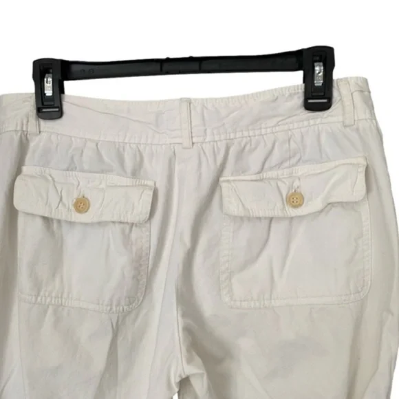 COPY - THEORY Pants Wide Leg Cotton Ivory/White Size 6 - Picture 10 of 16
